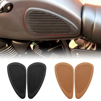 A pár motorkerékpár motorkerékpár tartály térdvédő retro gáz üzemanyagtartály gumi matricák párnavédő burkolat rész klasszikus vintage