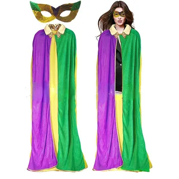 Felnőtt nők királynői köntös köpeny köpeny Fancy ruha jelmez cosplay kiegészítő Mardi Gras karnevál Halloween karácsonyi parti kellékek