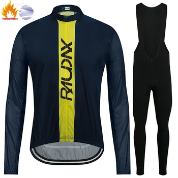 2023 RAUDAX téli kerékpáros mez szett MTB egységes kerékpáros ruhák Maillot Ropa Ciclismo hosszú ujjú termikus gyapjú kerékpár ruházat