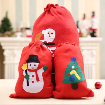 Karácsonyi díszek Nem szőtt matricák Ajándéktáskák Mikulás hátizsák gyermek ajándéktáskák Candy táskák Jól értékesítettek