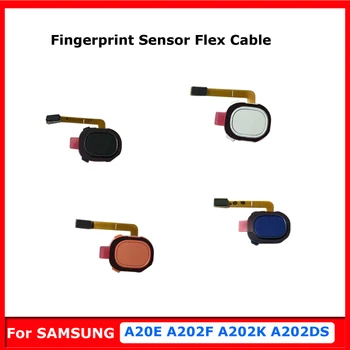  Home gomb Samsung Galaxy A20E készülékhez A202K ujjlenyomat-érzékelő szkenner Touch ID csatlakozó alaplap Flex kábel menü Főbb alkatrészek