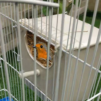 Kültéri szél- és esőálló műanyag madárfészek doboz Tenyésztő fészek papagájház tenyésztő párzási doboz függő típusú madárketrec